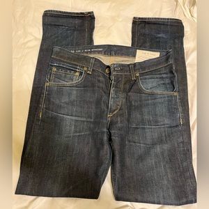 RAG & BONE RB 15X Dark Wash SLIM STRAIGHT TAILORED WORKWEAR PANTS 31x32